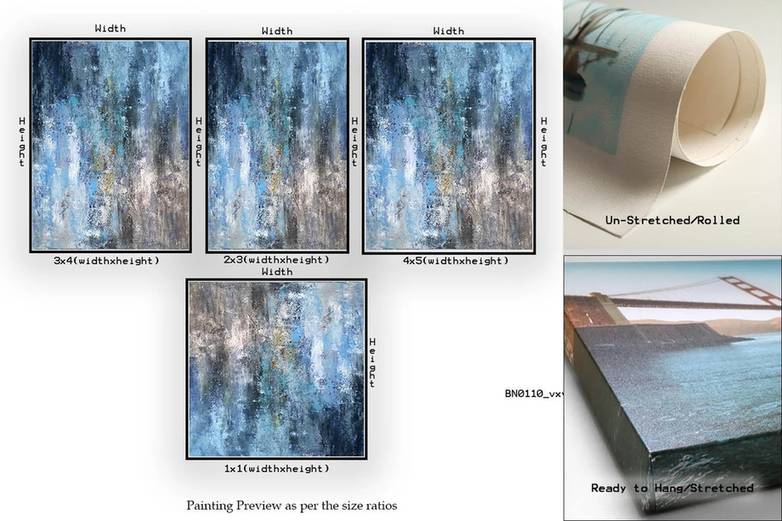 Your Hand-Painted Contemporary - original hand-painted artwork for hotel